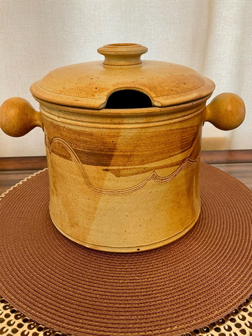 Pottery Studio Art Soup Tureen Earth-tone Glaze